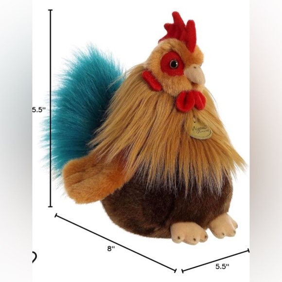 Aurora Realistic Miyoni Rooster Stuffed Animal - Picture 6 of 7